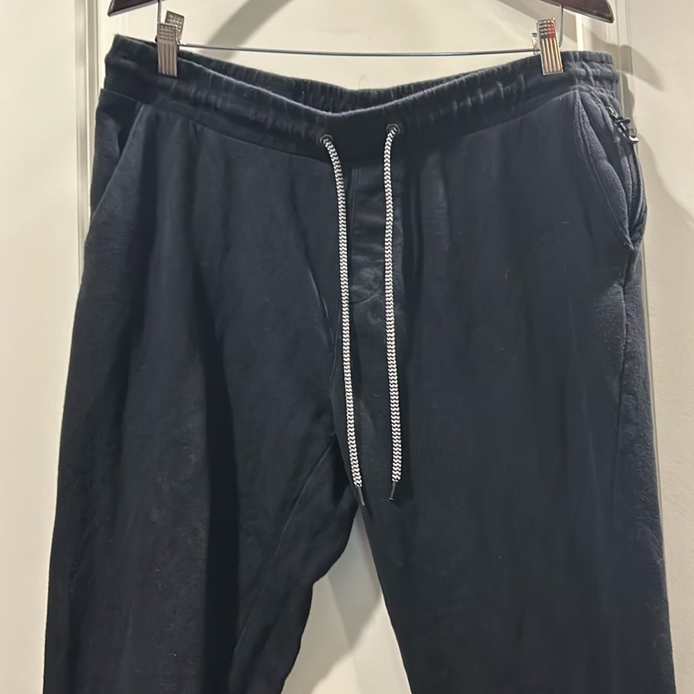 Bruno Milano mens drawstring elastic black jogger sweatpants pockets size XL